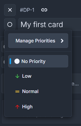 Manage Priorities